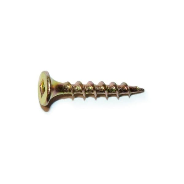 Buildright #6, Square Drive, Flat Head Wood Screw, Zinc Yellow Steel, 314 PK 07927 - main
